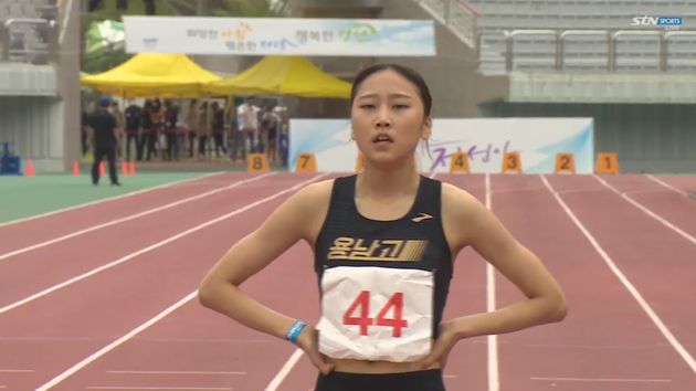 양예빈 선수가 제74회 전국육상경기선수권대회 18세 이하 400m에서 금메달을 땄다.