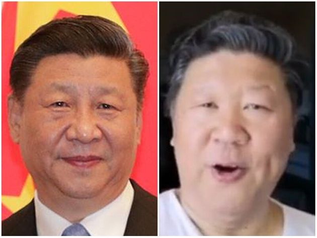 (왼쪽부터) 시진핑 중국 국가주석, 성악가 류커칭