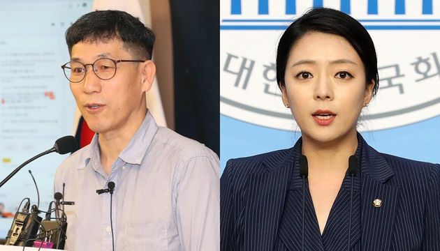 진중권 전 동양대 교수, 배현진 미래통합당 의원.