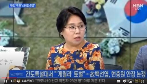 논란이 된 노영희 변호사 발언이 나온 방송 장면