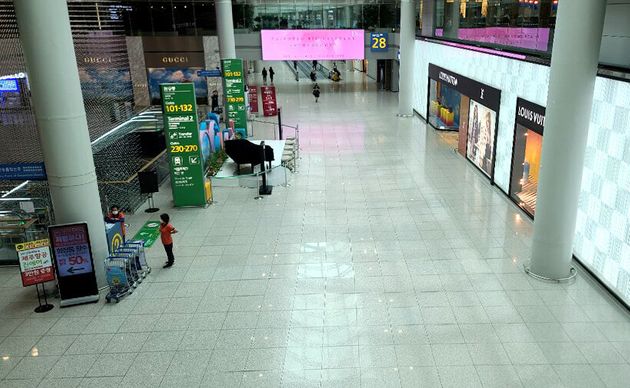 인천공항 제1터미널 면세점의 모습.