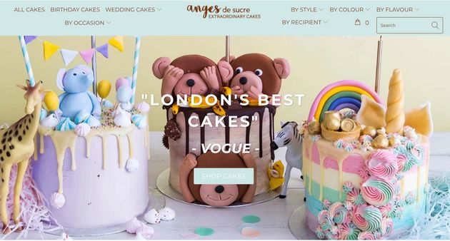 런던의 유명 케이크 가게 ’앙주 드 수크레'