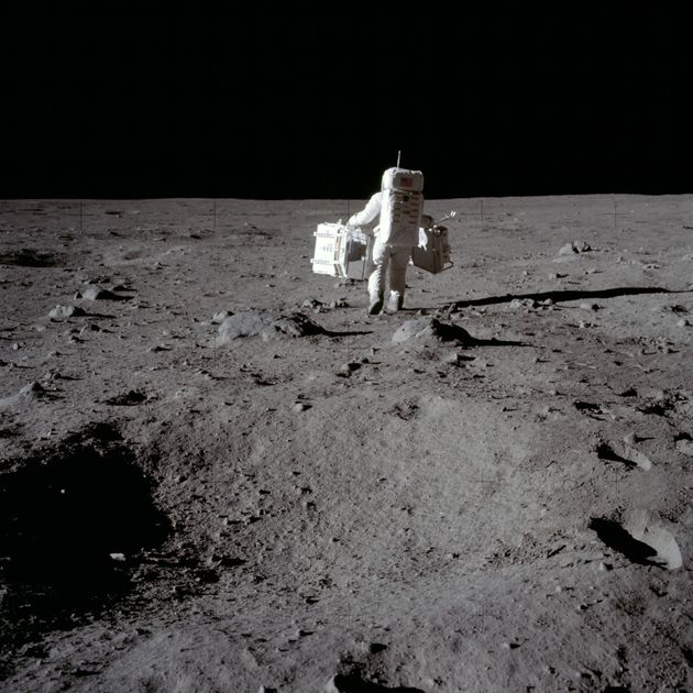 1969년 7월 20일 달에 착륙한 달 착륙선 조종사 버즈 올드린(Buzz Aldrin)