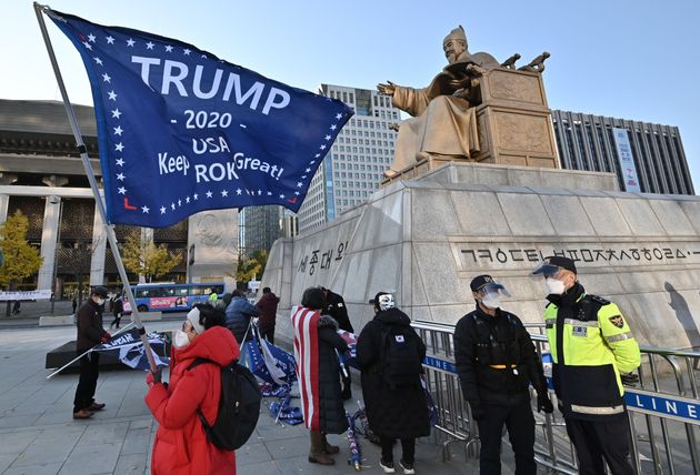 4일 집회 참가자들 '트럼프 2020, 미국과 한국을 위대하게'