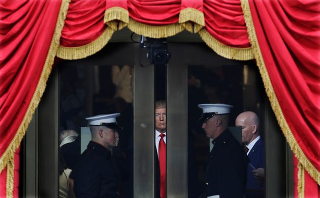 (자료사진) 2017년 1월20일. 도널드 트럼프 대통령이 취임식장에 입장하고 있다.