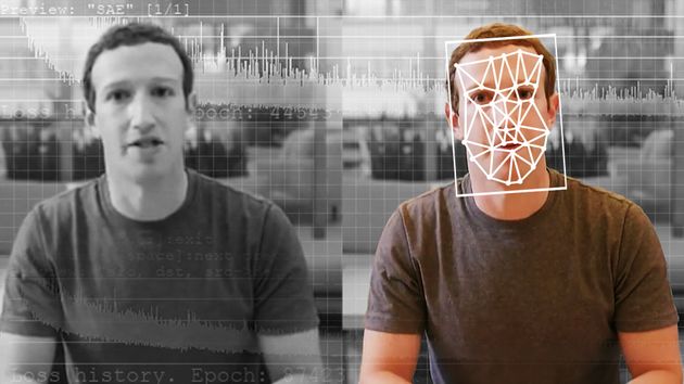 (자료 사진)  마크 주커버그 페이스북 CEO의 실제 영상과 딥페이크 영상 비교. 