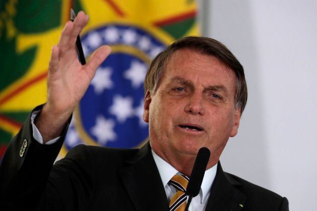 (자료사진) 자이르 보우소나루 브라질 대통령이 '관광 재개' 프로그램을 공개하는 기자회견에서 발언하고 있다. 브라질은 세계에서 두 번째로 많은 코로나19 사망자가 발생한 국가다. 2020년 11월11일.