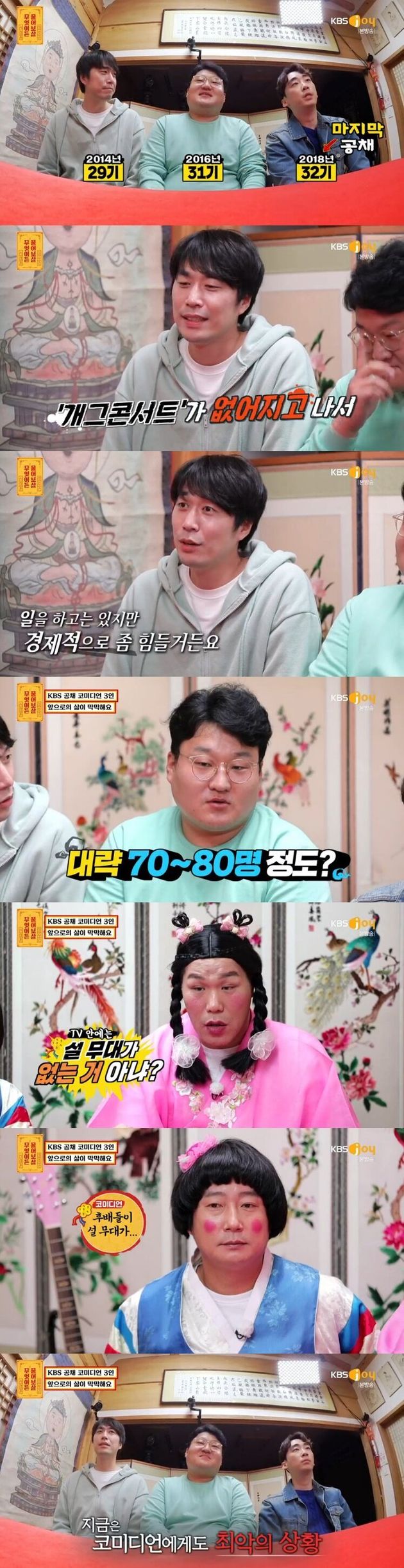 KBS Joy 예능 프로그램 '무엇이든 물어보살'에 출연한 개그맨들.