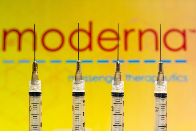 모더나의 코로나19 백신을 표현한 이미지.