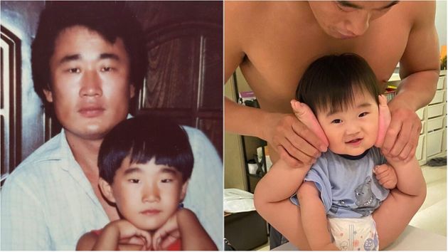 김동현 인스타그램 / 인스타그램에 '제일 안 닮게 나온 사진'이라고 올린 3대 가족사진이 이정도다.