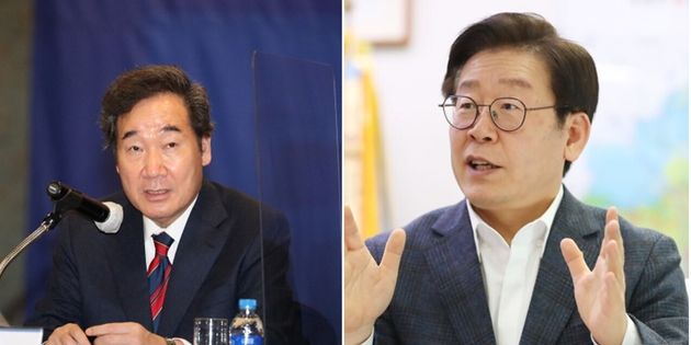 이낙연 더불어민주당 대표와 이재명 경기도지사 