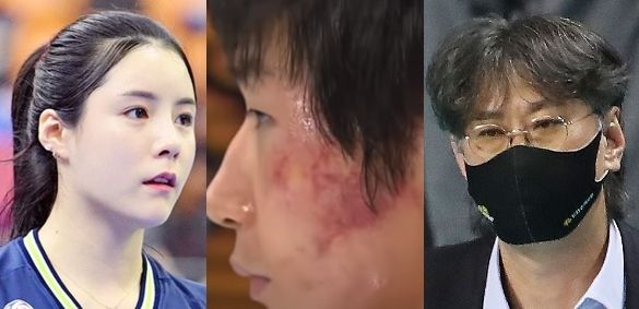 이다영 선수(좌), 박철우 선수(중간), 이상렬 감독(우)