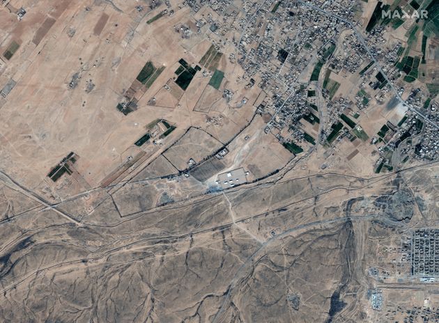 시리아 내 이란 민병대 시설 공습 위성사진