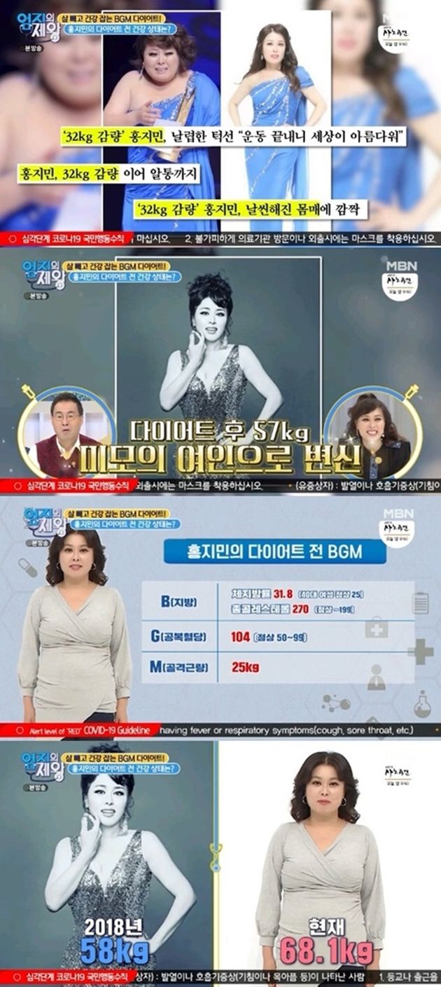 요요 온 뮤지컬 배우 홍지민이 30일만에 6kg을 감량했고 콜레스테롤 수치가 정상화됐다