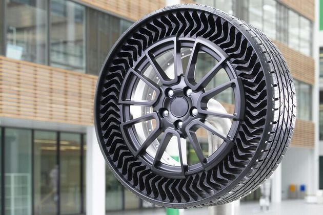 미쉐린이 개발한 승용차용 공기없는 타이어.