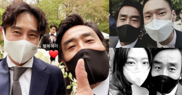 배우 류승룡이 류덕환 결혼식에 참석해 인증샷을 남겼다.