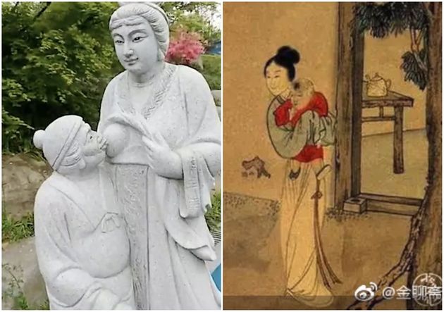 시어머니에게 모유 먹이는 며느리를 형상화한 조각상이 중국에서 결국 철거됐다고 홍콩 사우스차이나모닝포스트가 보도했다.