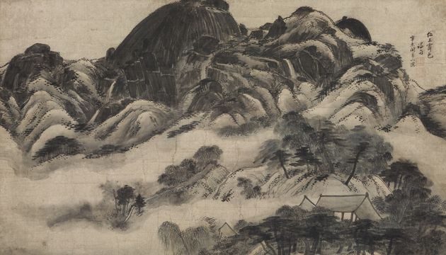 정선 필 인왕제색도, 국보 제216호 Inwang jesaekdo (Scene of Inwangsan Mountain After Rain) by Jeong Seon, National Treasure No. 216 크기: 138×79.4cm