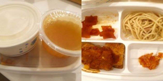 울산의 한 중학교가 학생들에게 제공한 도시락 급식.