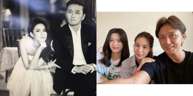 진태현-박시은 부부의 결혼 사진과 가족 사진