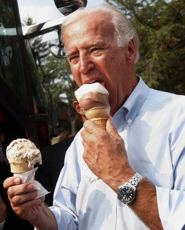 2008년 부통령 후보 시절에도 아이스크림을 즐긴 조 바이든