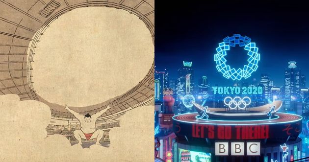 프랑스(왼쪽) 영국(오른쪽) 공영방송사의 '2020 도쿄 올림픽' 트레일러 영상