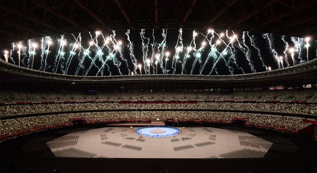 24일 오후 일본 도쿄 국립경기장(올림픽 스타디움)에서 열린 2020 도쿄패럴림픽 개회식.