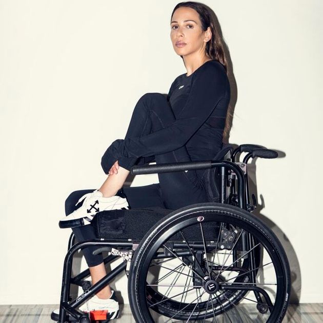 오프화이트 운동복 광고에 등장한 장애인 모델 '헤일리 로사'
