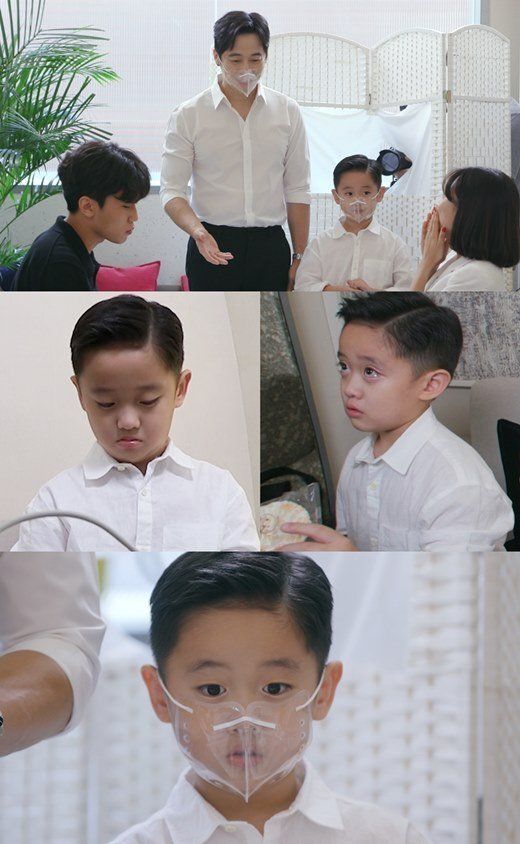 편스토랑에서 손님들의 블라인트 테스트 소감을 몰래 듣다 눈물을 펑펑 쏟은 김재원 아들 이준이.&nbsp;