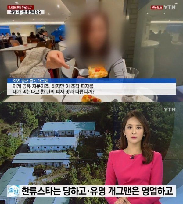 가수 태연이 피해 입은 기획부동산 사기 사건을 보도한 YTN