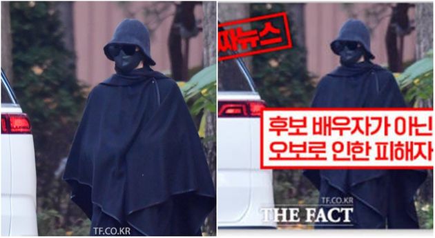 왼쪽은 일명 '다스베이더 김혜경' 사진, 오른쪽은 이재명 민주당 후보 측이 다시 공개한 김혜경 씨 진짜 사진 