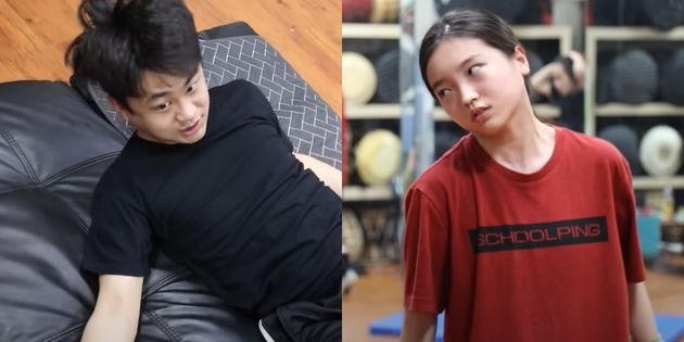 좀비 안무를 연습하는 배우들.