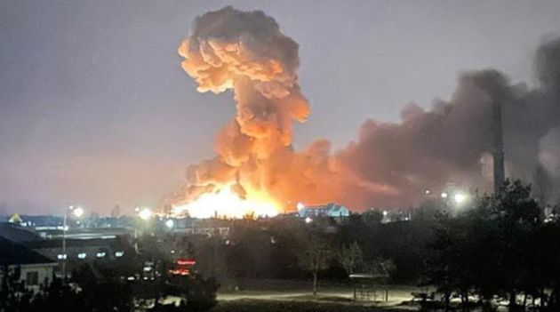 우크라이나에서 일어난 폭발.