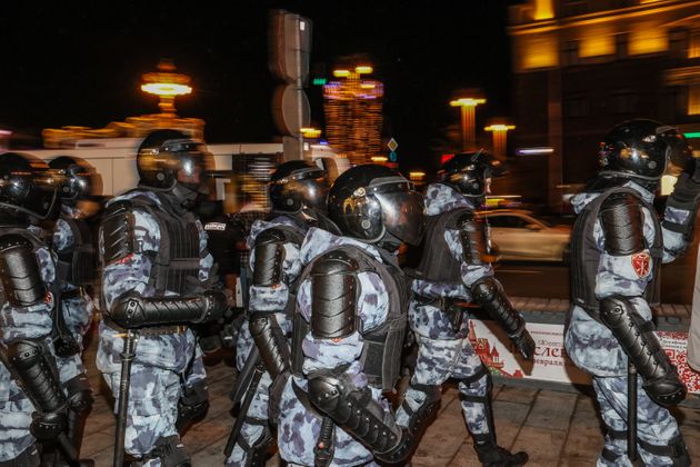 모스크바 내 폭동 진압 경찰