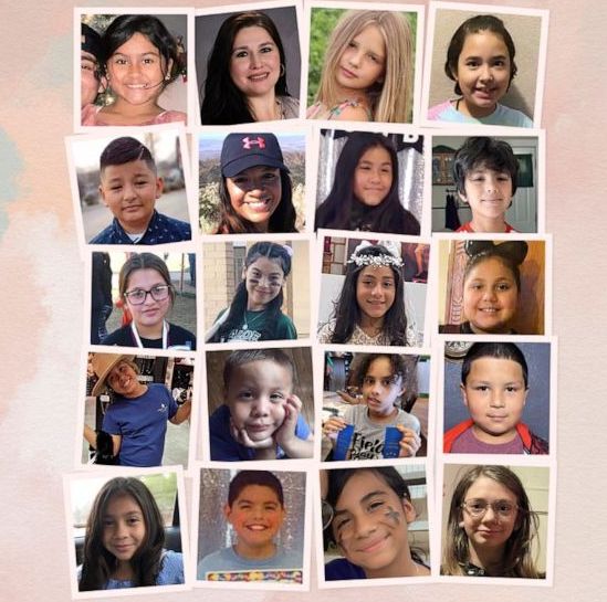 미국 텍사스 주 초등학교 총기난사 피해자들