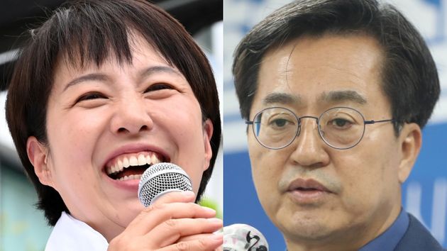 경기도지사 선거에 출마한 김은혜 국민의힘 후보와 김동연 더불어민주당 후보.