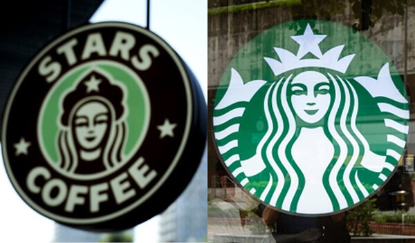 스타스 커피 로고(좌) 출처: 게티 이미지, 스타벅스 로고(우) 출처: 뉴스1 