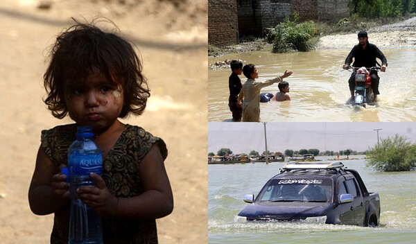 홍수 피해로 고통받는 파키스탄 사람들의 모습. 출처: 게티이미지