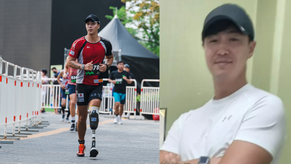 이주영 씨가 7일 오전 송파구 석촌호수와 롯데월드타워에서 열린 '2022 LOTTE Oe Race'에 참가했다. 출처: 뉴스1, 이주영 씨