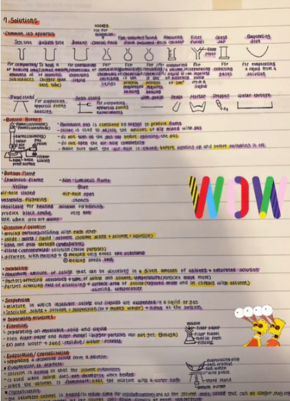 김희선 딸 연아의 필기 노트. 출처 : 인스타그램