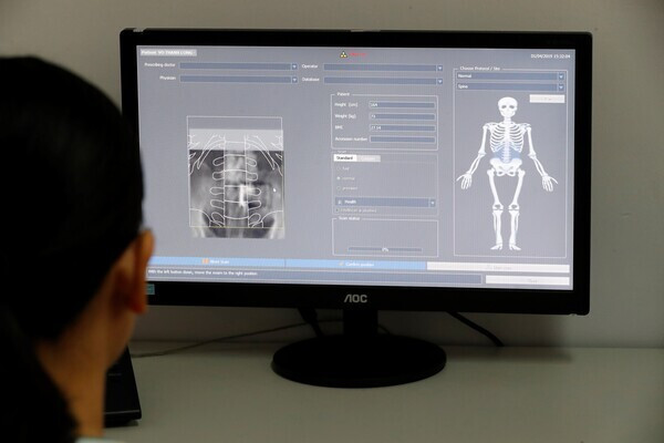 Medix 90 a tool for routine osteoporosis and fracture risk assessment. Cardiology hospital. Ho Chi Minh City. Vietnam. (Photo by: Pascal Deloche/Godong/Universal Images Group via Getty Images)