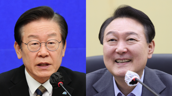 이재명 더불어민주당 대표와 윤석열 대통령 출처 : 뉴스1