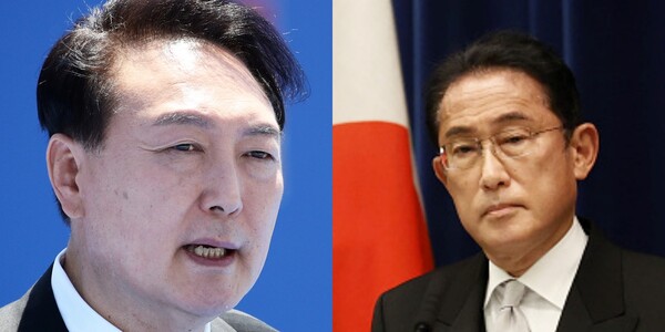 한국 대통령실이 한일정상회담을 하기로 합의하고 시간을 조율 중이라고 일방적인 발표한 것에 대해 기시다 일본 총리가 강한 불쾌감을 드러냈다. (출처: 뉴스1/ 게티이미지)