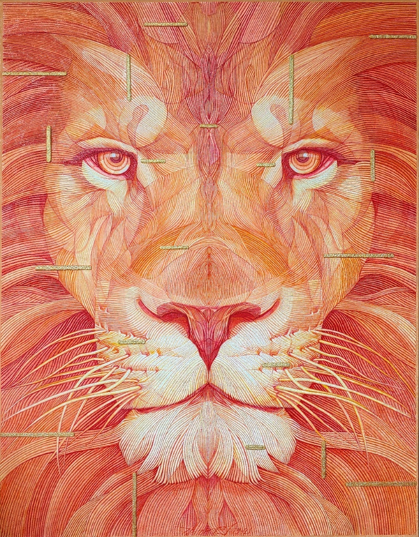 KANG KI TAE, 이미지추상 – 주홍사자 (Image Abstract - Scarlet Lion) ⓒ프라그마타 갤러리