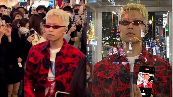 엄청난 인파에도 끄떡없는 아티스트 이찬혁. ⓒ트위터 갈무리