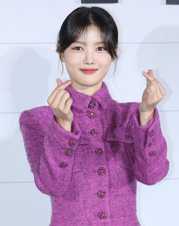  '20세기 소녀' 제작보고회 당시 김유정의 모습. ⓒ뉴스1