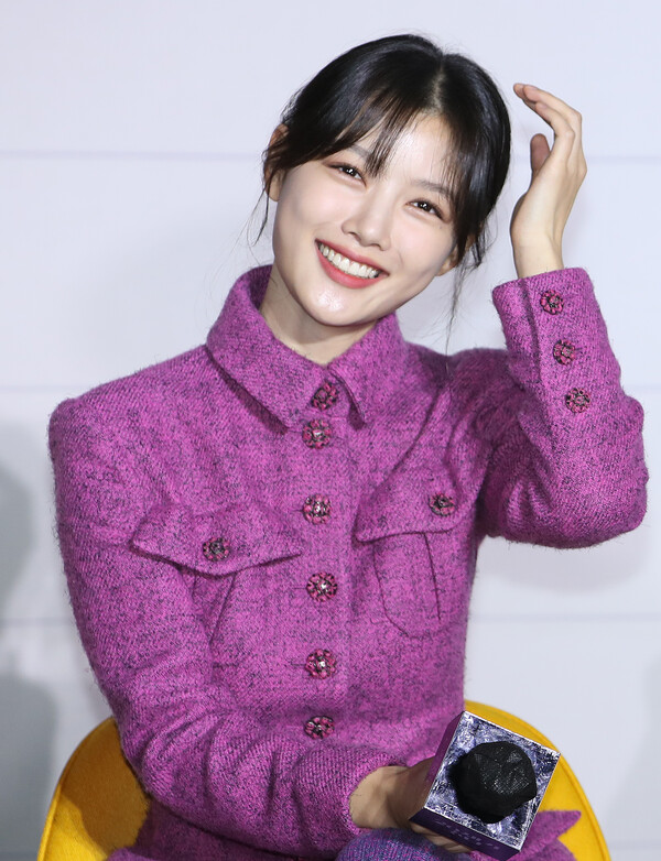 '20세기 소녀' 제작보고회 당시 김유정의 모습. ⓒ뉴스1