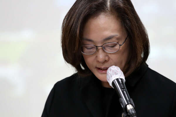 이태원 참사 대책특별위원회에 참석해 발언을 하고 있는 박희영 용산구청장.&nbsp;ⓒ뉴스1