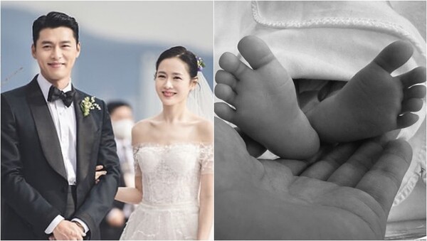 아들의 발 사진과 함께 출산 후 첫 근황을 전한 손예진.&nbsp;ⓒVAST엔터테인먼트, 손예진 인스타그램