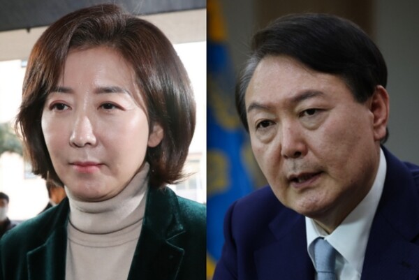 나경원 전 의원, 윤석열 대통령 ⓒ뉴스1&nbsp;